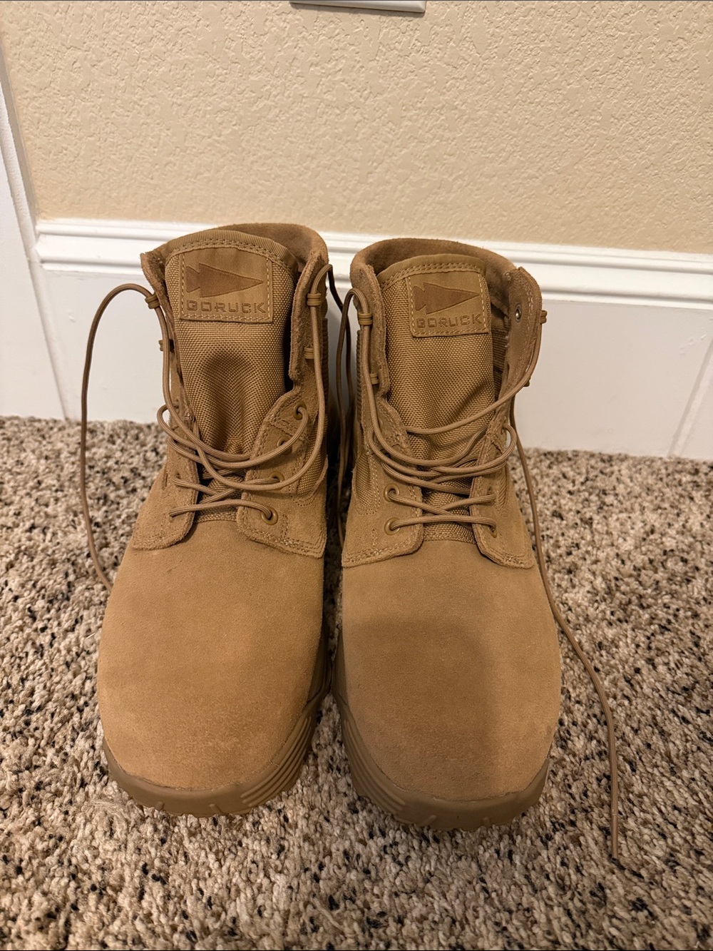 Men’s GORUCK Tan Suede Lace-Up Tactical Boots
